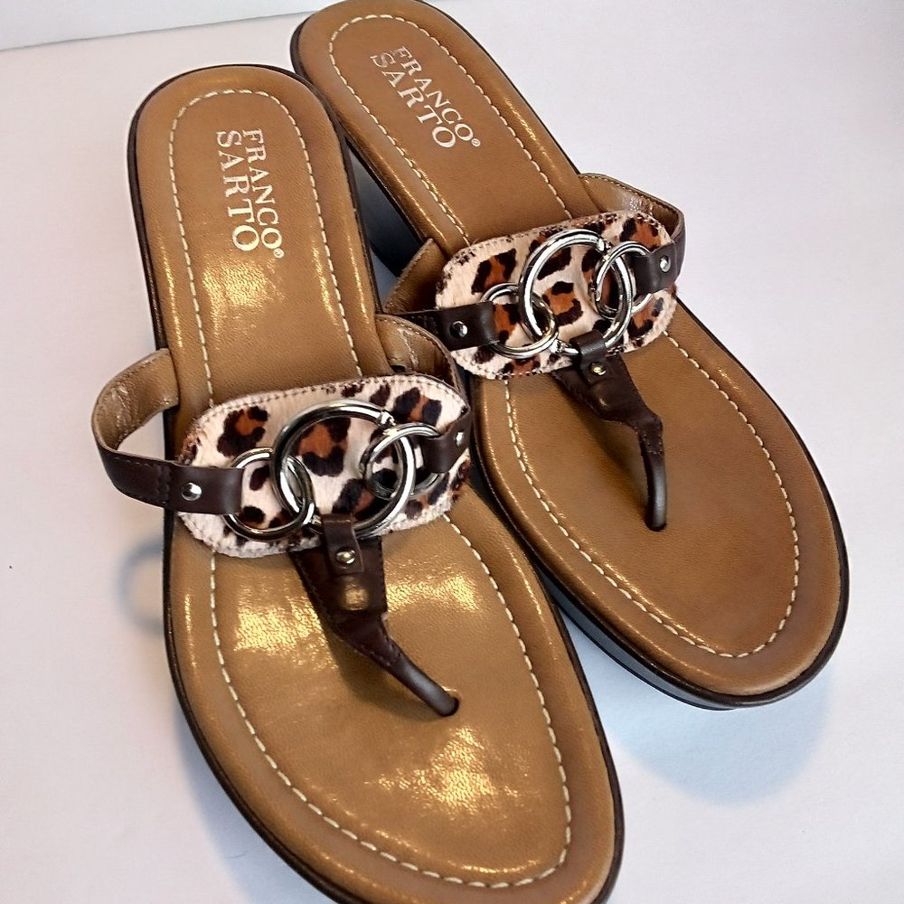 Franco Sarto Leopard Print Wedge Heel - image 2